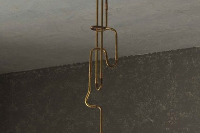 The Contour Series – Unique Interweaving Brass Pipe Pendant