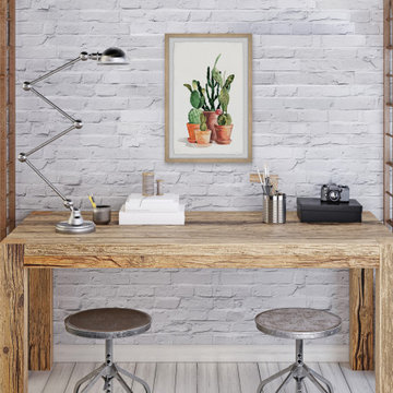 "Cactus Variety" Framed Painting Print