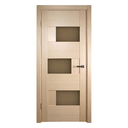 Dominika Bleached Oak Modern Interior Door With Bronze Glass - Interior Doors