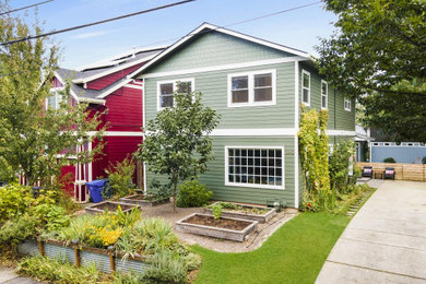 Inspiration for a transitional exterior home remodel in Portland
