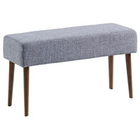 Mid-Century Modern Bench, Gray