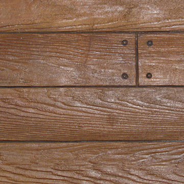 Stamped Garage Floor Resembles Real Hardwood