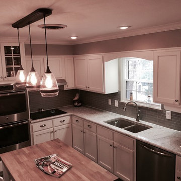 Kitchen Remodel Done With Cabinet Refacing and New Granite Countertop