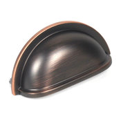 Milan Cup Pull, Antique Bronze With Copper