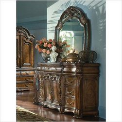 AICO Furniture - Oppulente Dresser and Mirror Set in Sienna Spice - 67050-52 / 6 - Bedroom Products
