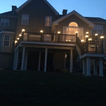 Zuri (Brazillia) Deck Extension with Timbertech Rails, Post & Beam Wraps & Light