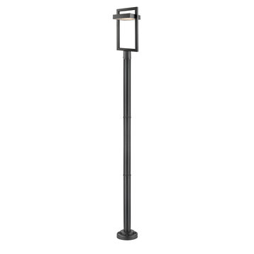 Luttrel Collection 1 Light Outdoor Post Mounted Fixture in Black Finish