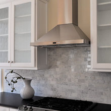 white Carrera backsplash