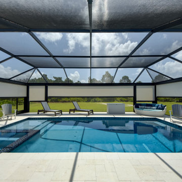 Six Motorized Roll Screens
