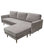 Kelsey Reversible Chaise Sectional in Grey Fabric by Diamond Sofa