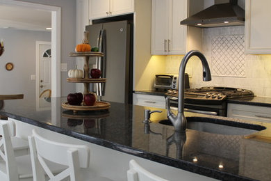 Inspiration for a transitional kitchen remodel in New York
