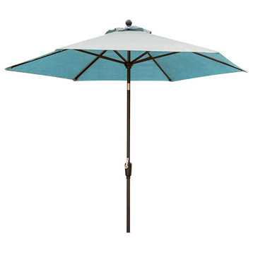 Hanover TRADUMBBLUE Traditions Aluminum Canopy Table Umbrella - Blue