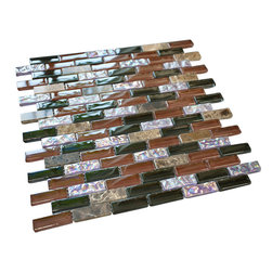 Volcano and Sprinkles Crystal Glass Mosaic Tile Brick Pattern (Glossy&Matte) - Home Decor