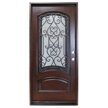 Forever Doors, Exterior Front Entry Composite Door AR07C, 36"x80", Left H
