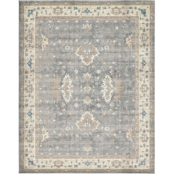 Country and Floral Linz 10'x13' Rectangle Smoke Area Rug