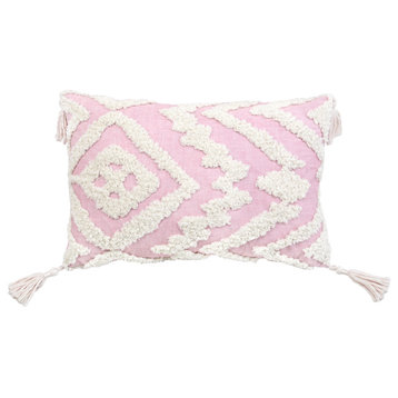 Corded Morocco Embroidered Decorative Throw Pillow