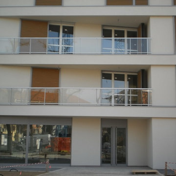 parapetti balconi alluminio vetro