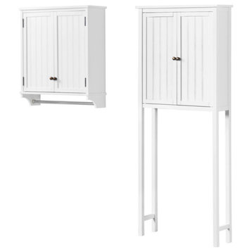 Dover Over Toilet Hutch, 2 Doors, Wall Mounted Storage Cabinet