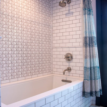 Handmade White Subway Tile Tub Surround