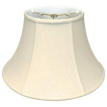 Royal Designs Shallow Bell Basic Lamp Shade, Linen Beige, 8.5x16x10.25