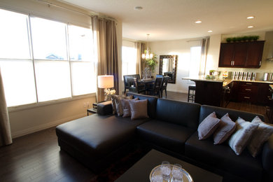 Inspiration for a modern living room in Calgary.