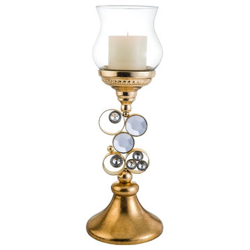 18"H Gold Mahla Candleholder With Out Candle