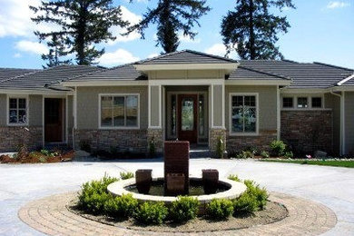 Example of an exterior home design in Seattle