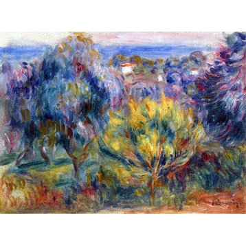 Pierre Auguste Renoir Landscape With a View of the Sea Wall Decal