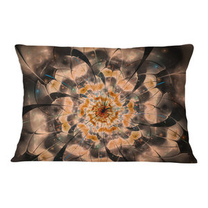 x 16 in Sofa Throw Pillow 16 in Insert Printed On Both Side Designart CU12154-16-16 Pink Fractal Flower Petals Close up Floral Cushion Cover for Living Room in