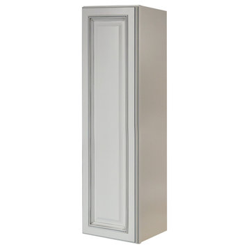 Sunny Wood RLW1242-A Riley 12"W x 42"H Single Door Wall Cabinet - White