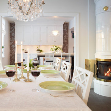 Matsal/Kök efter köksrenovering av InredningsStudion