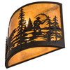 16 Wide Fly Fishing Creek Wall Sconce