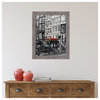 Amanti Art Pinstripe Plank Grey Narrow Photo Frame Opening Size 18x24"
