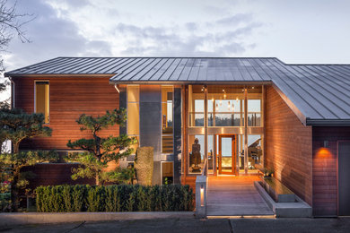 Contemporary exterior home idea in Seattle