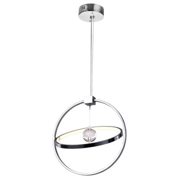 CWI LIGHTING 1054P17-601 LED Chandelier with Chrome Finish