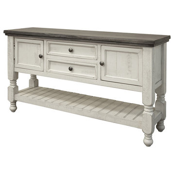 Stonegate 2-Tone Solid Pine Rustic Console Table