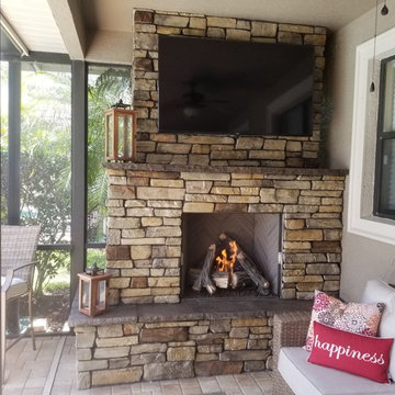 Steve & Laurie's Outdoor Fireplace