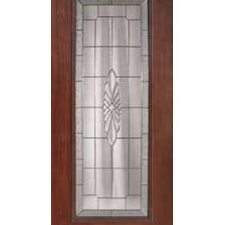 House Single Door 80 Fiberglass Versailles Full Lite Glass - Front Doors