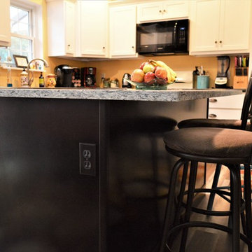 Knox, IN. BaileyTown USA, White Kitchen with Haas Lifestyle Island