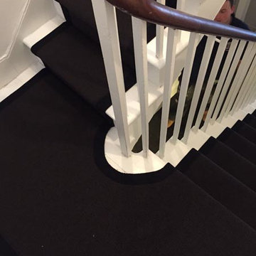 Black Carpet Runner to Stairs