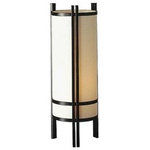Ore International - Home Decor Table Lamp, 24" - This Asian-inspired table lamp from Ore International (model 2029) is the perfect complement to your contemporary decor. Ideal for use in the living room, bedroom, or home office, the lamp features a steel frame in black and a cylindrical shade, and it uses one 150-Watt incandescent bulb (maximum; not included). It measures 24 inches tall and 8-1/2 inches in diameter. UL listed. Ore International is a leading provider of innovative, high-quality lighting fixtures to worldwide commercial, industrial, residential, and utility markets.