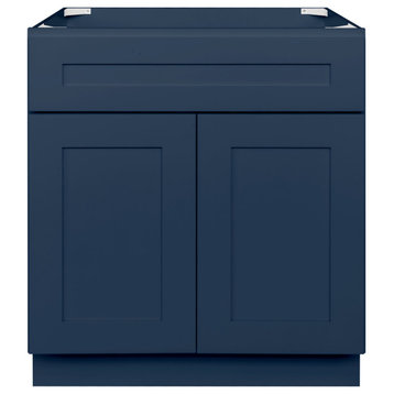 30" Bathroom Vanity Base Cabinet Danbury Blue by LessCare