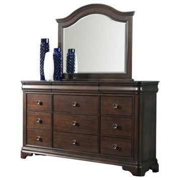 Picket House Furnishings Conley Dresser with Mirror in Cherry