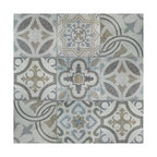 SomerTile Llanes Jet 13-1/8" x 13-1/8" Ceramic Floor and Wall Tile