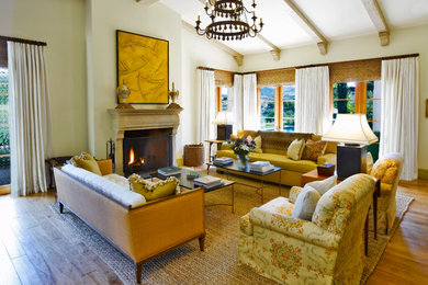 Elegant family room photo in Orange County