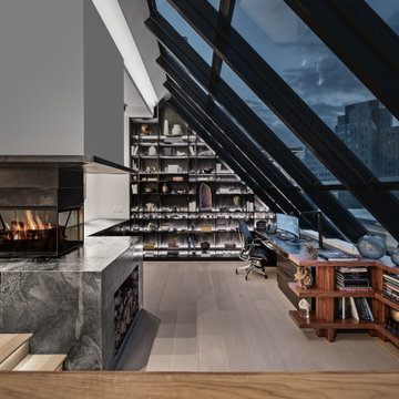 Smokey Black Granite Fireplace Surround