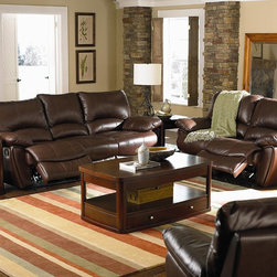 Coaster 3 Pieces Clifford Dark Brown Sofa Set - Living Room Furniture Sets