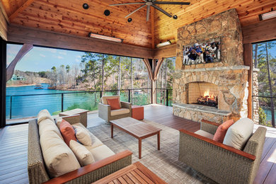 Inspiration for a transitional porch remodel in Other