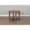 Sunny Designs Doe Valley 24" Mid-Century Wood End Table in Taupe Brown