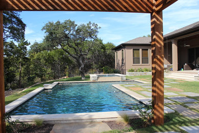 Example of a minimalist pool design in Austin